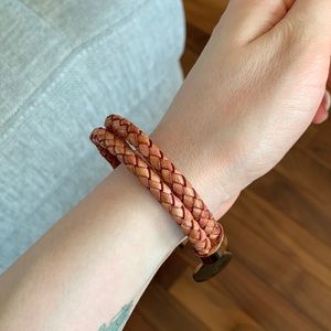 STEELX Stainless steel leather bracelet | EUC